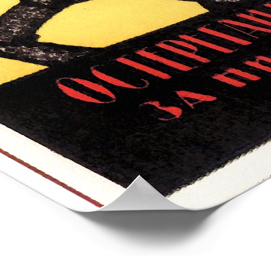 Vintages sowjetisches Propaganda-Poster Poster (Ecke)