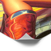 Vintages Space Cowgirl Button Up Poster (Ecke)