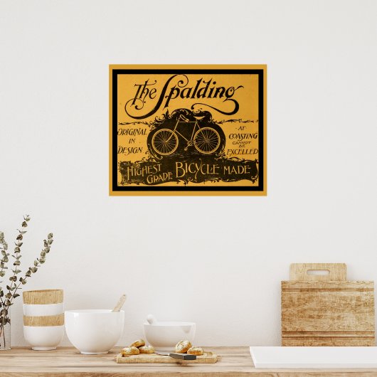 Vintages Spalding Bicycle Poster (Küche)