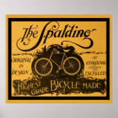 Vintages Spalding Bicycle Poster (Vorne)