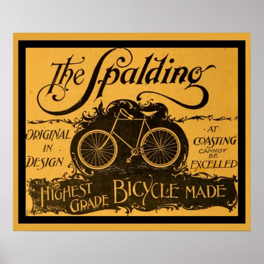 Vintages Spalding Bicycle Poster (Vorne)