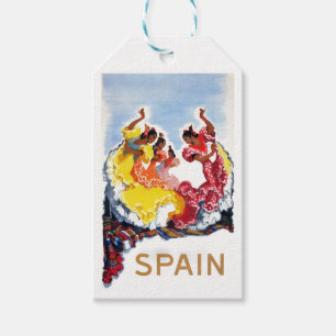 Vintages Spanien-Flamenco-Tänzer-Reise-Plakat Geschenkanhänger