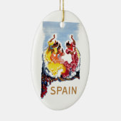 Vintages Spanien-Flamenco-Tänzer-Reise-Plakat Keramikornament (Rechts)