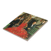 Vintages Spanien, Flamencotänzer Fliese (Seite)