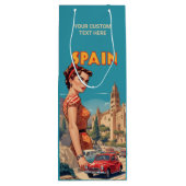 Vintages Spanien Geschenktüte Für Weinflaschen (Rückseite)