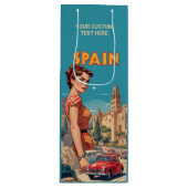 Vintages Spanien Geschenktüte Für Weinflaschen (Vorderseite)