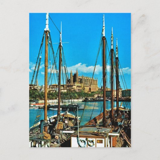 Vintages Spanien, Mallorca, Palma Kathedrale Postkarte (Vorderseite)