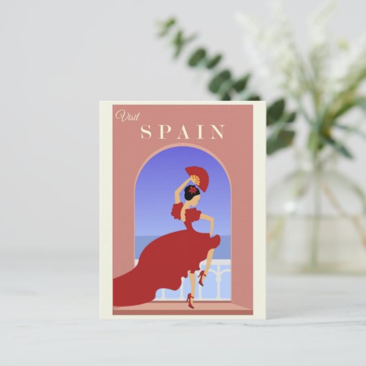 Vintages Spanien Postkarte (Stehend Vorderseite)