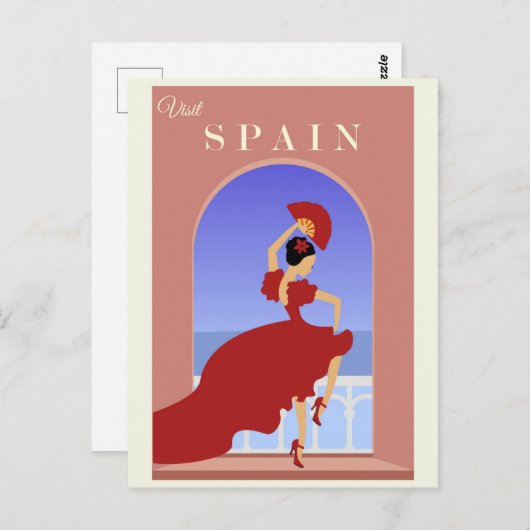 Vintages Spanien Postkarte (Vorne/Hinten)