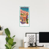 Vintages Spanien Reisen und Kunst Print Poster (Heimbüro)