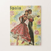 Vintages Spanien Reiseplakat, Flamenco-Tänzer Puzzle (Vertikal)