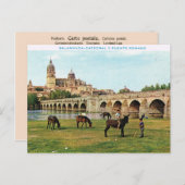 Vintages Spanien, Salamanca, Kathedrale Postkarte (Vorne/Hinten)