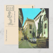 Vintages Spanien, Sitges, alte Straßen Postkarte (Vorne/Hinten)