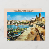 Vintages Spanien, Sitges Ufergegend Postkarte (Vorne/Hinten)