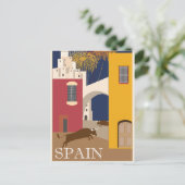 Vintages Spanien Tourismus Postkarte (Stehend Vorderseite)