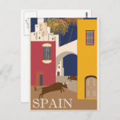 Vintages Spanien Tourismus Postkarte (Vorne/Hinten)