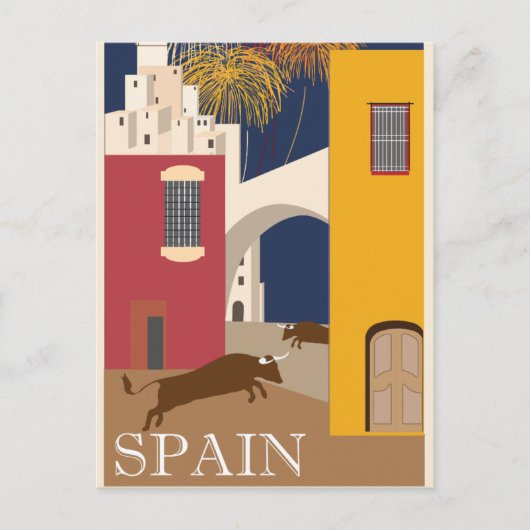 Vintages Spanien Tourismus Postkarte (Vorderseite)