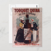 Vintages spanisches Anzeigeplakat: Wein Postkarte (Vorne/Hinten)