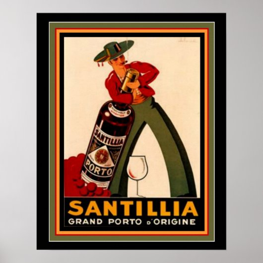Vintages Spanisches Deko Poster 16 x 20 (Vorne)