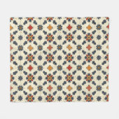Vintages Spanisches Fliesenmuster Fleecedecke (Vorderseite (Horizontal))
