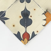 Vintages Spanisches Fliesenmuster Fleecedecke (Ecke)