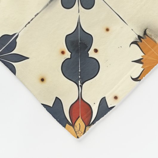 Vintages Spanisches Fliesenmuster Fleecedecke (Ecke)