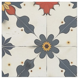 Vintages Spanisches Fliesenmuster Stoff