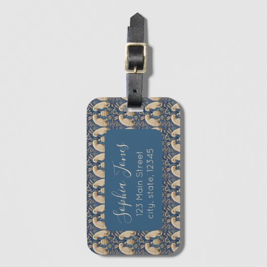 Vintages Spanisches Kaninchen Gepäckanhänger (Vorderseite Vertikal)