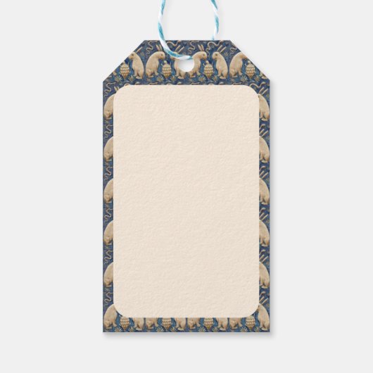 Vintages Spanisches Kaninchen Geschenkanhänger (Rückseite)