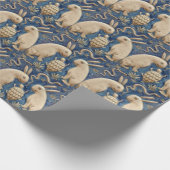 Vintages Spanisches Kaninchen Geschenkpapier (Ecke)