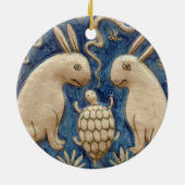 Vintages Spanisches Kaninchen Keramik Ornament (Hinten)