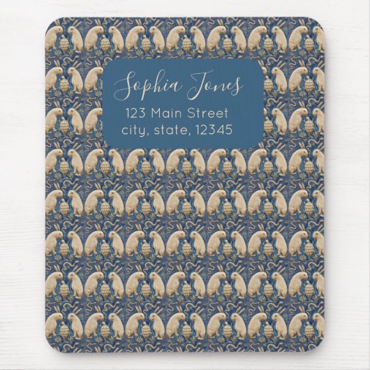 Vintages Spanisches Kaninchen Mousepad (Vorne)