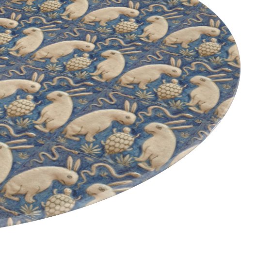 Vintages Spanisches Kaninchen Schneidebrett (Ecke)