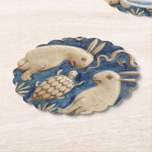 Vintages Spanisches Kaninchen Untersetzer (angewinkelt)