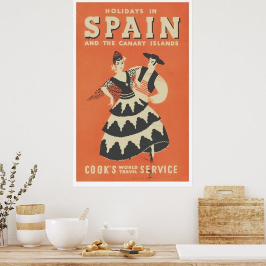 Vintages Spanisches Reiseplakat Poster (Küche)