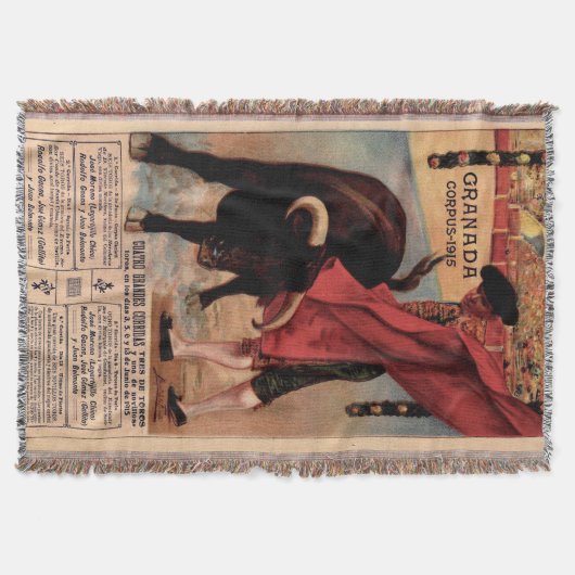 Vintages Spanisches Stierkampfschild Decke (Vorderseite)