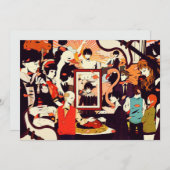 Vintages Spaß-Party mit mehreren menschlichen Merk Ankündigung (Vorne/Hinten)