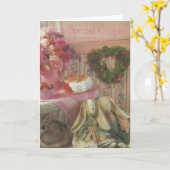 Vintages "Special Couple"-Jubiläum Karte (Gelbe Blume)