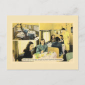 Vintages Speisewagen mit Streamlinerzug Postkarte (Vorderseite)