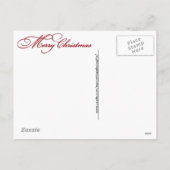 Vintages Sperrholz Santa Feiertagspostkarte (Rückseite)