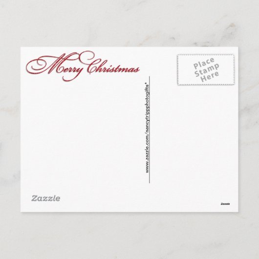 Vintages Sperrholz Santa Feiertagspostkarte (Rückseite)