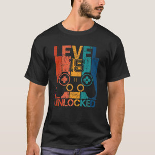 Vintages Spiel der Stufe 15 Unlock Gamer 15 Geburt T-Shirt