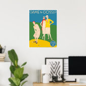 Vintages Spiel und Klatsch Golf Print Poster (Heimbüro)