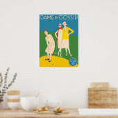 Vintages Spiel und Klatsch Golf Print Poster (Küche)