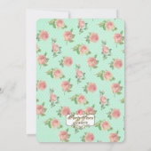 Vintages spielerisches Mädchen Einladungen zum Geb (Rückseite)