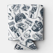 Vintages Spielmuster rückwärts. Dosenkühler (Rückseite)