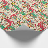 Vintages Spielzeug-Anzeigen-Verpackungs-Papier Geschenkpapier (Ecke)