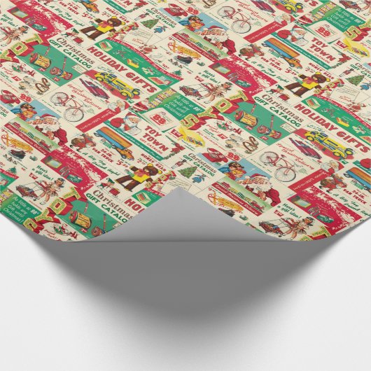 Vintages Spielzeug-Anzeigen-Verpackungs-Papier Geschenkpapier (Ecke)