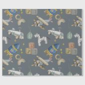 Vintages Spielzeug Geschenkpapier (Flach)