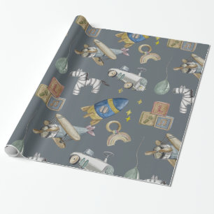 Vintages Spielzeug Geschenkpapier